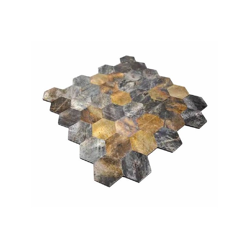 Mosaïque adhésive cuivre brillant pour salle de bain - Installation facile et design moderne