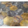 Mosaïque adhésive cuivre brillant pour salle de bain - Solution rapide et pratique pour rénover votre salle de bain