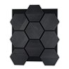 Hexagone Bois Acoustique Noir | Décoration Mural