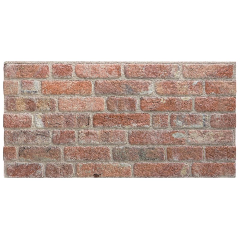 Panneau Mural Pierre 3D EPS Brique Rouge Clair –  (100 x 50 x 2 cm)