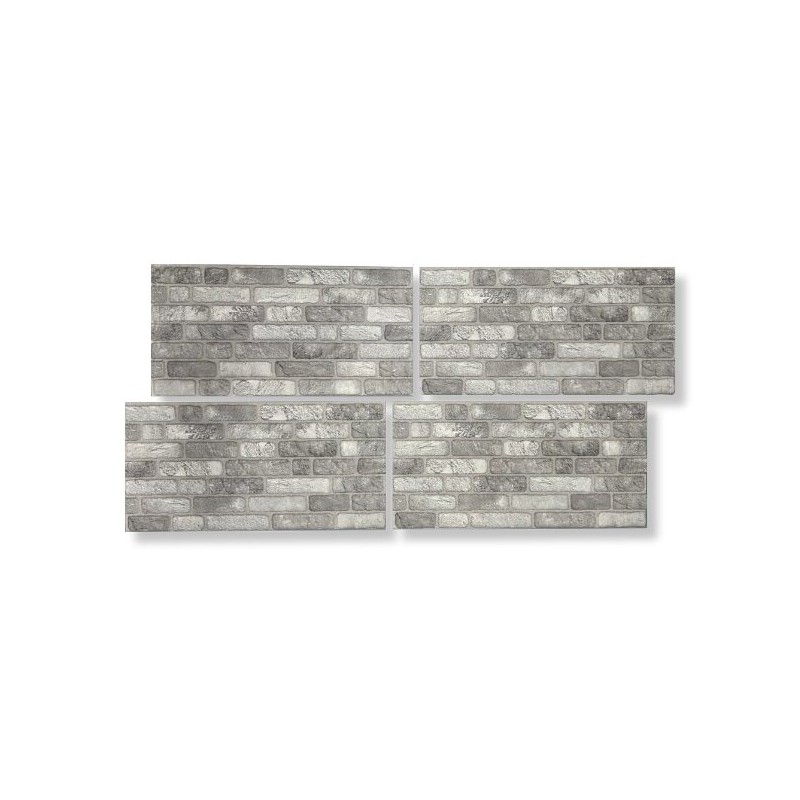 plaque imitation pierre eps gris clair sur mur
