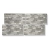 plaque imitation pierre eps gris clair sur mur