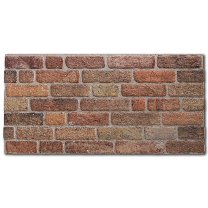 Plaque Murale Imitation Pierre Rouge / Orange – L1713 (100 x 50 x 2 cm)