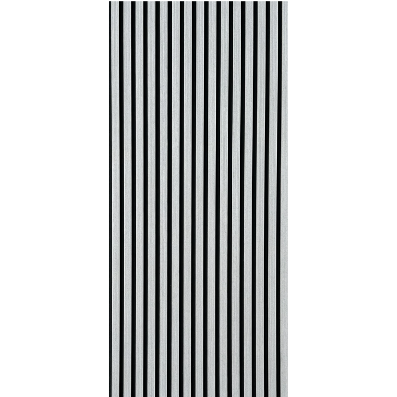 Panneau Acoustique Bois Gris Clair 260 x 60 cm Akupanel Feutrine Noir