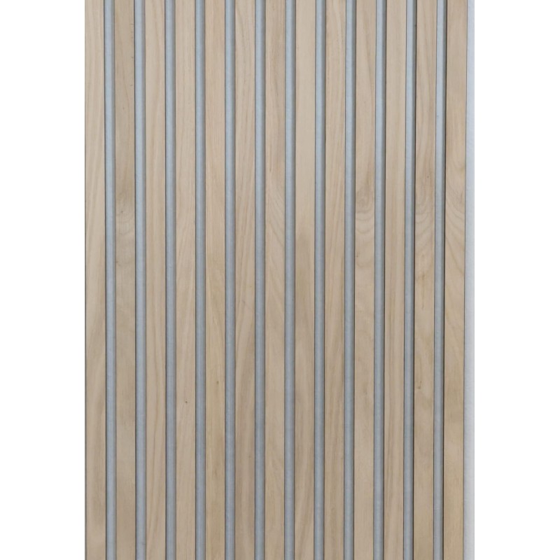 Panneau Acoustique Bois Chêne Feutrine Blanc 260 x 60 cm