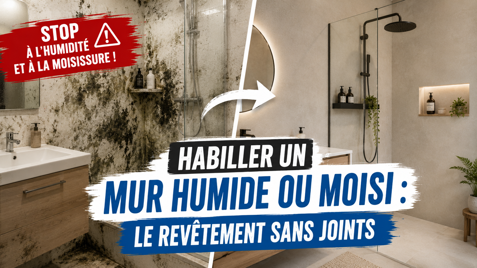 Habiller un mur humide ou moisi : le revêtement sans joints