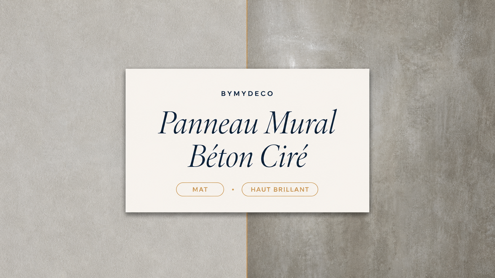 Panneau Mural Béton Ciré : Mat ou Brillant, à Coller sans Travaux