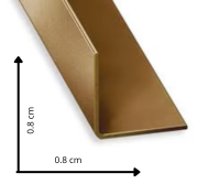 Baguette d'angle 90 extérieur bronze pour pvc/spc/feuille de pierre