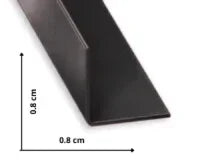 Baguette d'angle 90 extérieur noir aluminium pour pvc/spc/feuille de pierre
