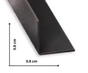 Baguette d'angle 90 extérieur noir aluminium pour pvc/spc/feuille de pierre