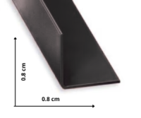 Baguette d'angle 90 extérieur noir aluminium pour pvc/spc/feuille de pierre