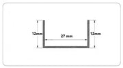 Profilé U chromée Pour Panneau acoustique bois - By My Deco