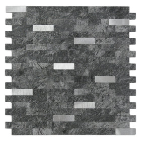 Crédence Adhésive Mosaique Salle de Bain Anthracite