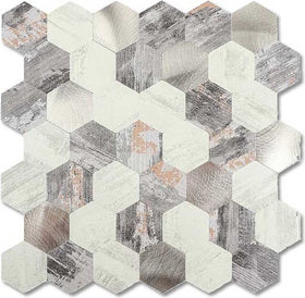 Crédence Adhésive Mosaique Hexagonale Beige Pour Cuisine