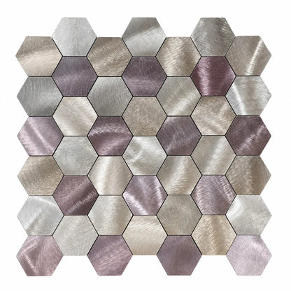 Crédence Autocollante Hexagone Violet — Mosaïque Cuisine, Salle de Bain & WC
