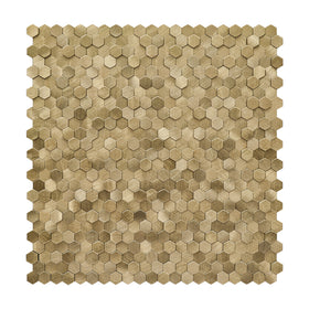 Crédence Adhésive - Mosaïque Relief Doré Décoration Cuisine
