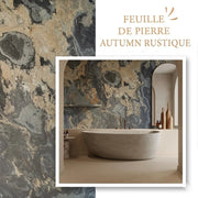 Feuille de Pierre Naturelle Autumn Rustique – Revêtement Mural Intérieur & Extérieur