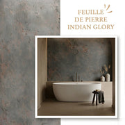 Feuille de Pierre Naturelle Indian Glory 260 x 120 cm Salle De Bain