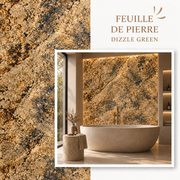 Feuille de Pierre Translucide Dizzle Green – Pierre Rétroéclairable LED 260×120 cm