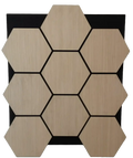 Hexagone Bois Acoustique Chêne | Murale Phonique 66x81 cm