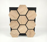 Hexagone Bois Acoustique Chêne | Murale Phonique 66x81 cm
