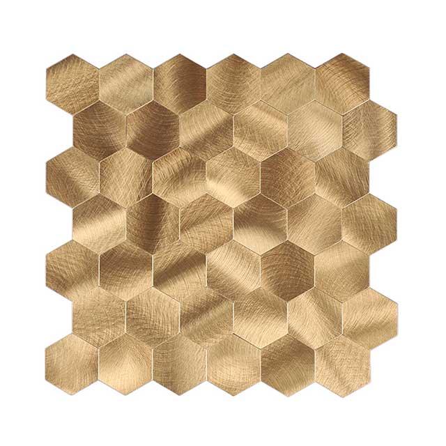 Mosaïque Adhésive Or Luxe pour Crédence de Cuisine - Facile à Poser - By My Deco