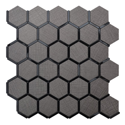 Mosaïque Adhésive Hexagonal Noir Design Décoration mural