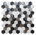 Crédence Mosaique Adhésive Cuisine a coller Noir Beige