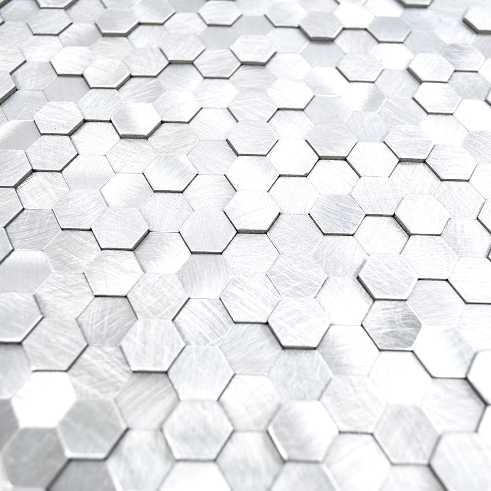 Mosaique Adhésive Chromeé Relief Aluminium