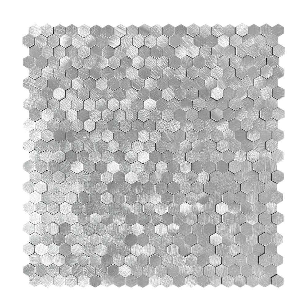 Mosaique Adhésive Crédence de Cuisine Relief Chromée 3D