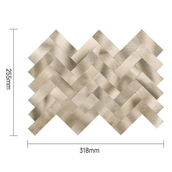 Credence Adhesive En Mosaique Chevron Doré Pour Cuisine