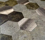 Mosaique Adhésive Hexagone Cuivre marron pour crédence de cuisine - By My Deco