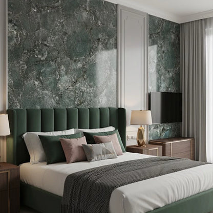 Panneau Mural PVC Effet Marbre Arizona Vert - Salle De Bain 260 x 120 CM