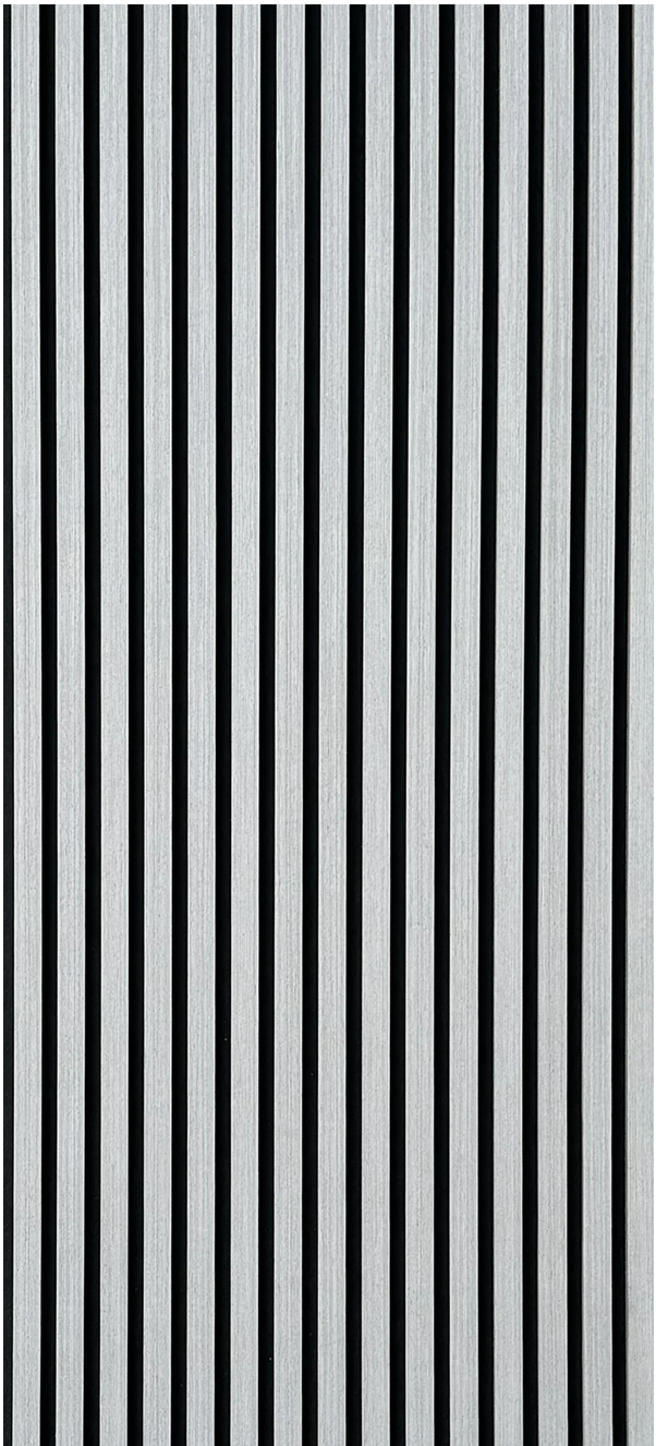 Akupanel Bois Gris Clair - 260 x 60 cm Akupanel Feutrine Noir