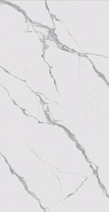 Panneau Mural PVC Effet Marbre Blanc 260x120x0.3 cm - By My Deco