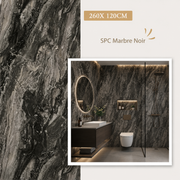 Panneau SPC Volcan Noir – Effet Marbre Noir 260 x 120 CM
