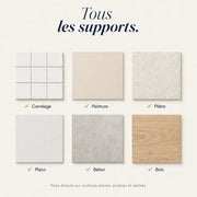 Panneau mural PVC marbre compatible avec carrelage, peinture, plâtre, placo, béton et bois — pose directe sans démolition