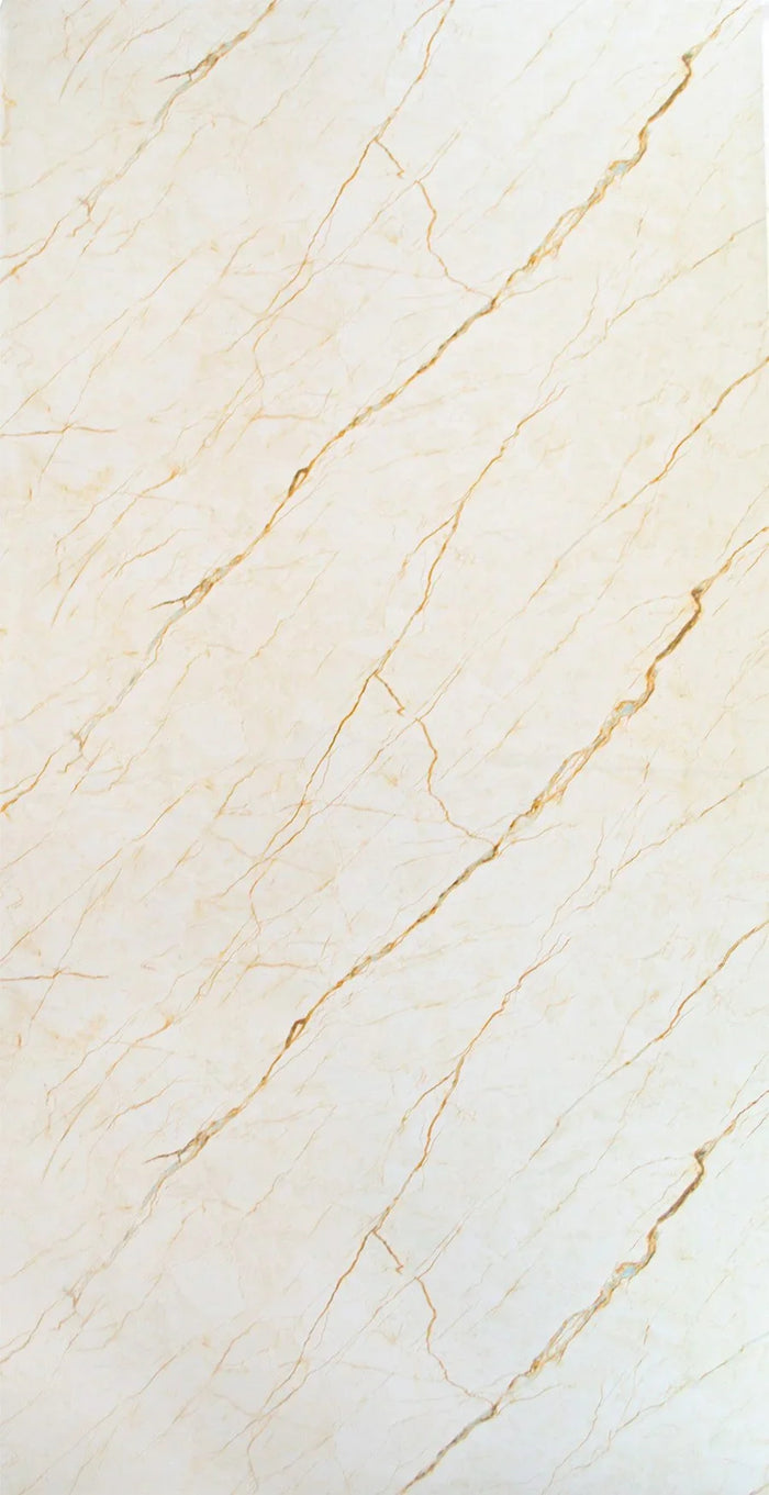 Panneau PVC marbre beige – Salle de bain, douche, imperméable – By My Deco