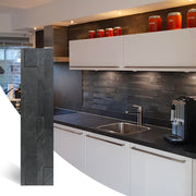 Parement en Pierre Naturelle Adhésive Noir — Crédence & Mur