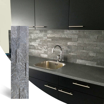 Pierre naturelle Parement adhésive London Gris Beton - By My Deco