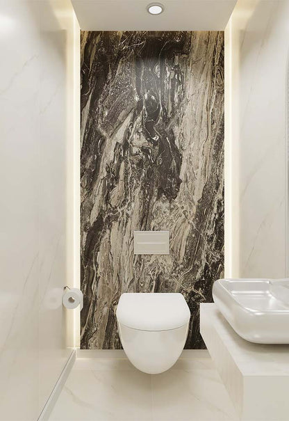 Panneau SPC Volcan Noir – Effet Marbre Noir 260 x 120 CM