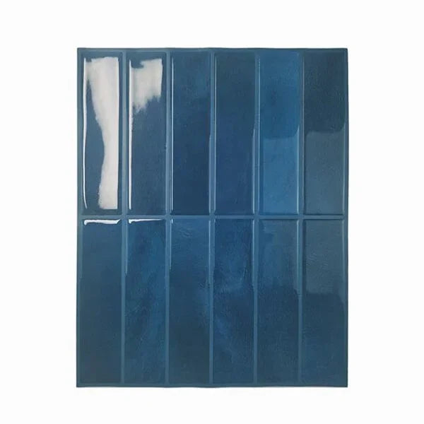 Sticker Carrelage Vinyle Vertical Bleu | Crédence Cuisine