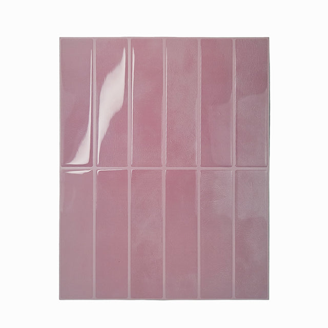 Crédence Cuisine – Sticker Carrelage Vinyle Vertical Rose