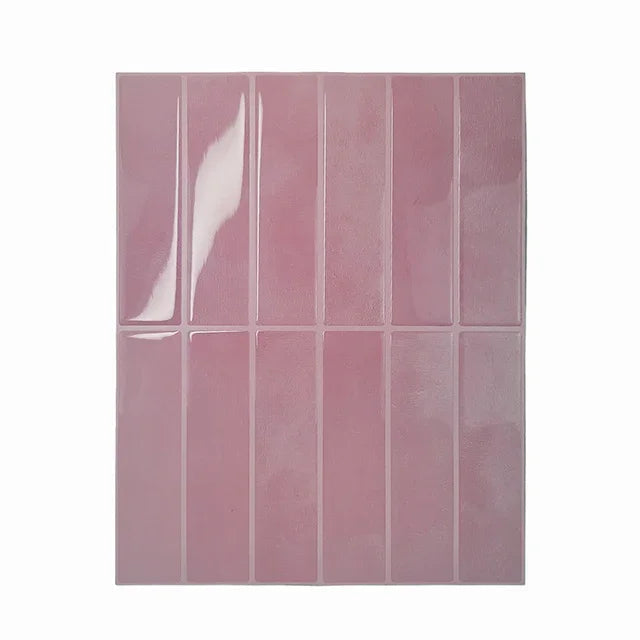 Sticker Carrelage Vinyle Vertical Rose Crédence Cuisine