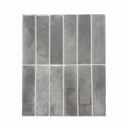Sticker Carrelage Vinyle Crédence Cuisine –  Vertical Gris Anthracite