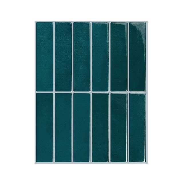 Crédence Cuisine – Sticker Carrelage Vinyle Vertical Turquoise