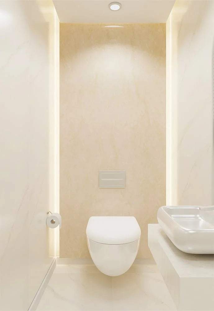 Panneau SPC Beige Sable Japandi – Effet Pierre Mat 260×120 cm - vue alternative