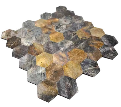 Crédence Autocollante Mosaique Cuivre Brillant Impérmeable - By My Deco