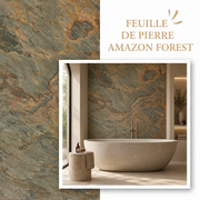 Feuille de pierre Amazon Forest - panneau mural en pierre naturelle