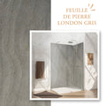 Feuille De Pierre Naturelle London Gris Pour Douche Imperméable